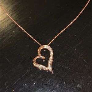 Rose Gold Heart Pendant w/ Diamonds - Kay Jewelers